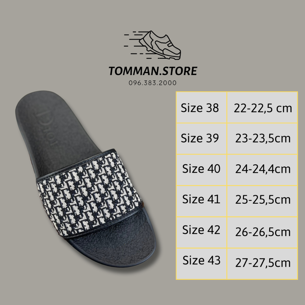 Dép lê quai ngang nam, Dép dior CD hàng hot trend 2023 mẫu mới nhất