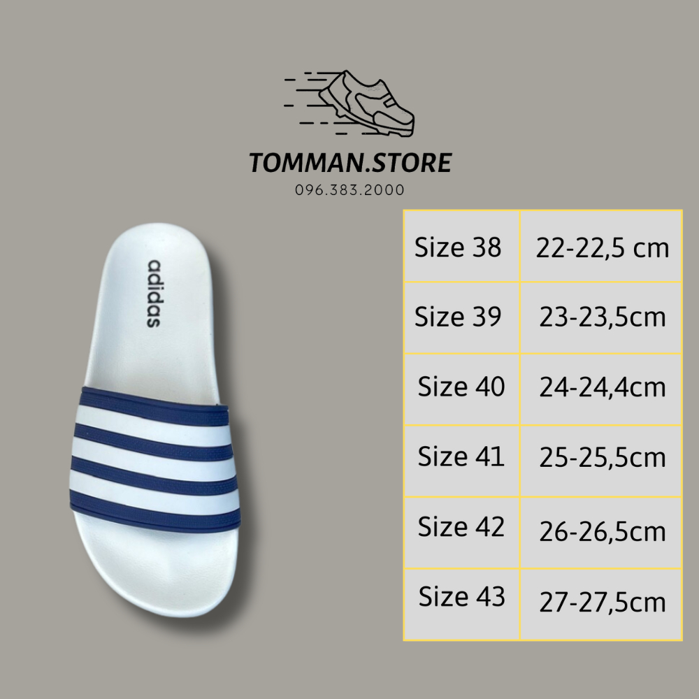 Dép nam quai ngang adidas chất liệu cao su cao cấp hot trend 2023