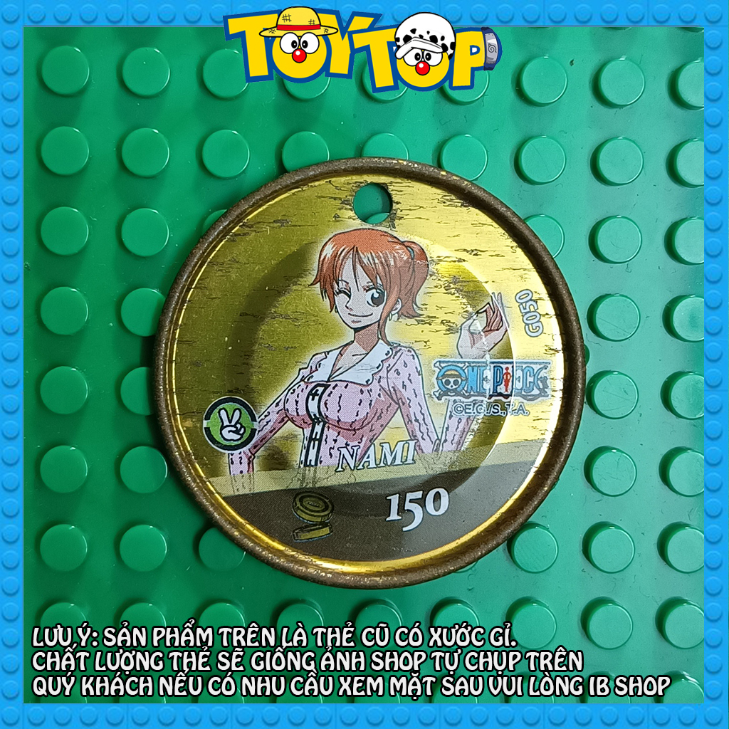 Thẻ bài Toonies One Piece  bản 2nd xước trầy khá nhiều: Mũ rơm Luffy phân loại 2
