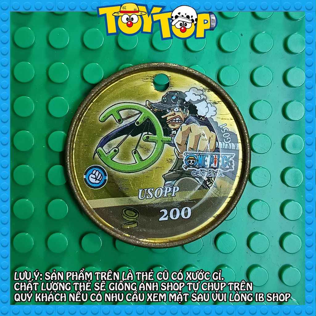 Thẻ bài Toonies One Piece  bản 2nd xước trầy khá nhiều: Mũ rơm Luffy phân loại 2