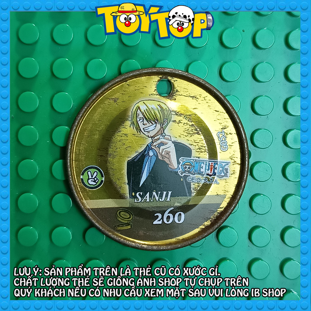 Thẻ bài Toonies One Piece  bản 2nd xước trầy khá nhiều: Mũ rơm Luffy phân loại 2