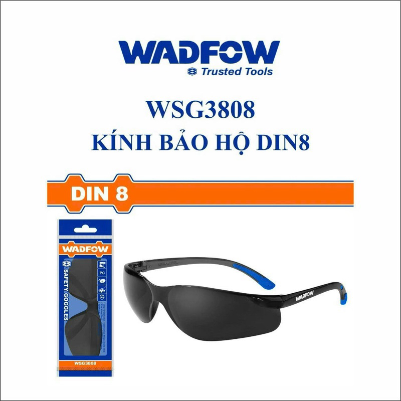 Kính bảo hộ màu đen WADFOW WSG3808