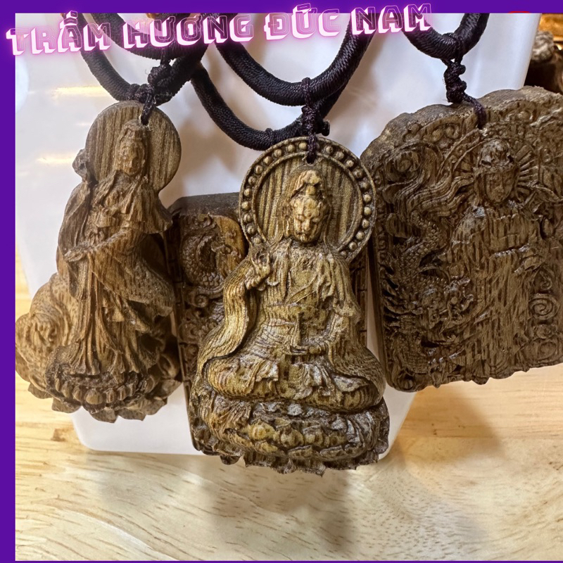Dây Chuyền Trầm Hương Bản To Rõ Sắc Nét Đẹp Thơm Dịu Nhẹ Phong Thuỷ , Trầm Hương Đức Nam