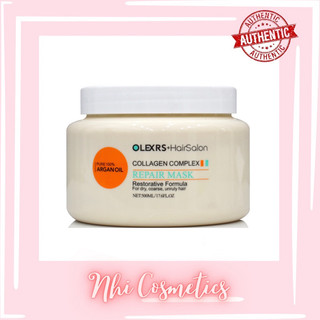 Kem Ủ tóc phục hồi Olexrs hair salon Argan Oil Collagen cao cấp hương nước hoa 500ml