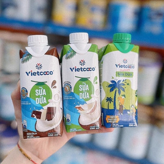 (1 thùng 12 hộp ) NƯỚC DỪA/ SỮA DỪA  vietcoco 330ml/hộp
