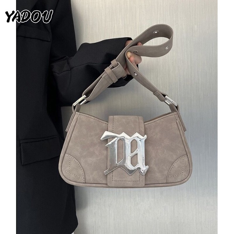 Túi xách nữ đeo vai chất liệu da lộn phong cách thời trang mã t97