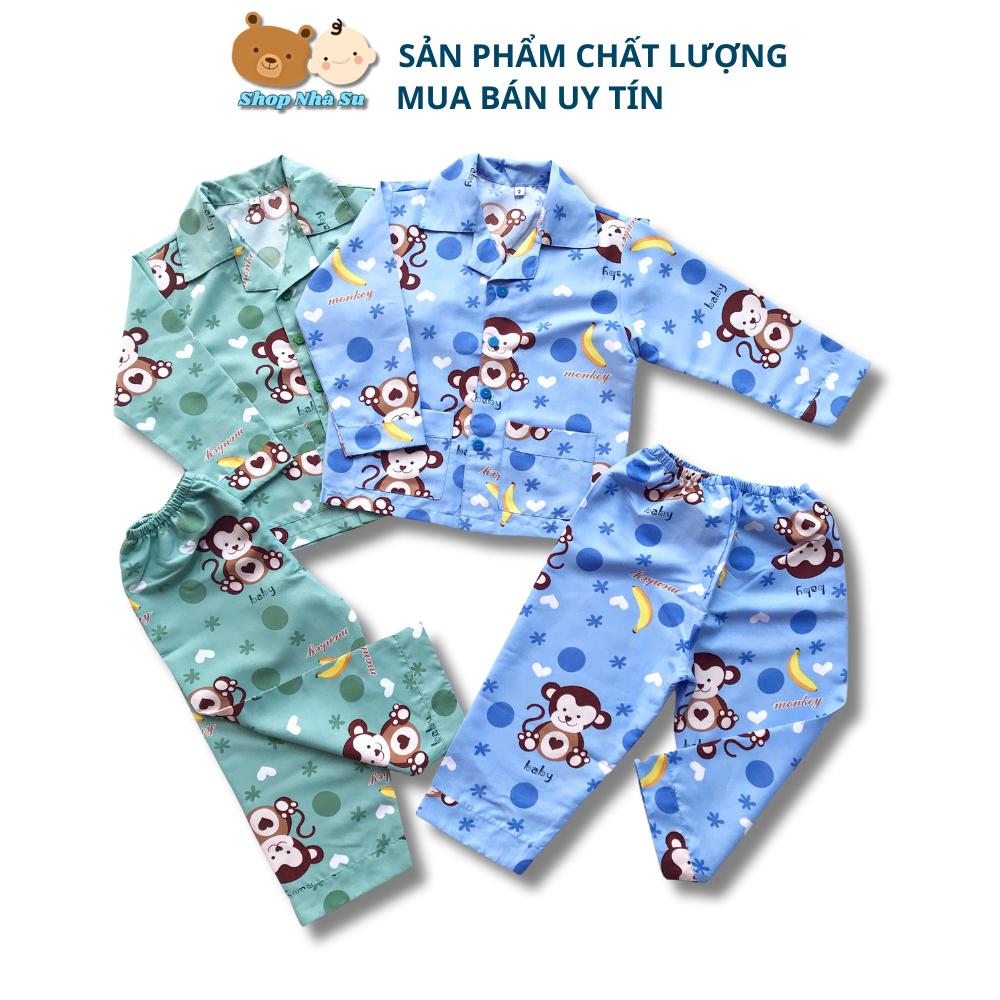 Pijama Vải Kate thái cho bé size 1-9 tuổi 10-40kg - Nhiều mẫu động vật ngộ nghĩnh