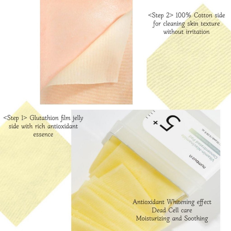 TONER PAD NUMBUZIN NO 5 NIACINAMIDE SÁNG DA 70pads