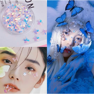 Đá đính mắt make up - miếng dán đính đá trang điểm cho mặt, mắt, tóc, cơ thể nhiều họa tiết lấp lánh