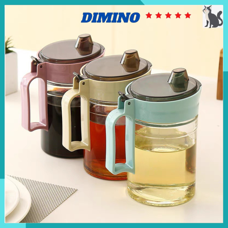 Bình Thuỷ Tinh Đựng Gia Vị Nhà Bếp 550ML-650ML, Lọ Thuỷ Tinh Đựng Dầu Ăn, Nước Mắm Nắp Đậy Kín Khí Dimino