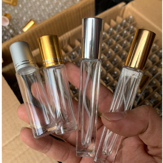 Chai bi lăn / chai triết nước hoa 10ml thủy tinh trong xuốt -hộp giấy đựng chai