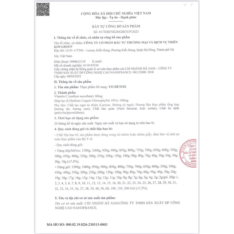 Trà giảm cân Yo Slim & Yo Detox - Tường Vy VyClothes