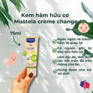Kem hăm hữu cơ Mustela crème change giúp mông bé khô thoáng mềm mãi, tránh hăm tã, dùng được từ sơ sinh_MiMi HG