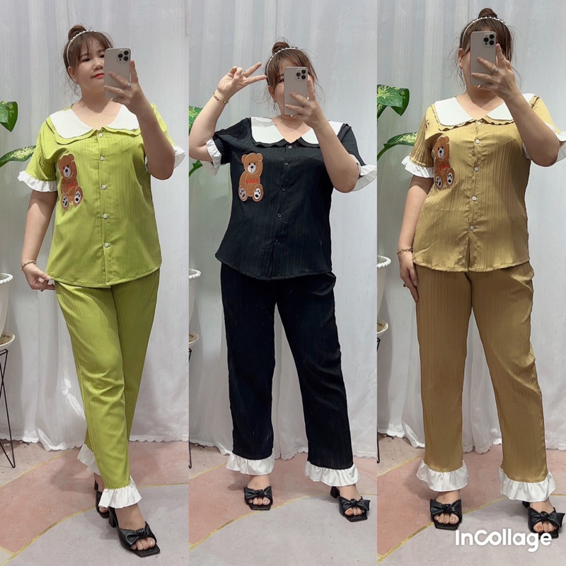 PIRAMA TIỂU THƯ THÊU GẤU Bigsize 68-95kg