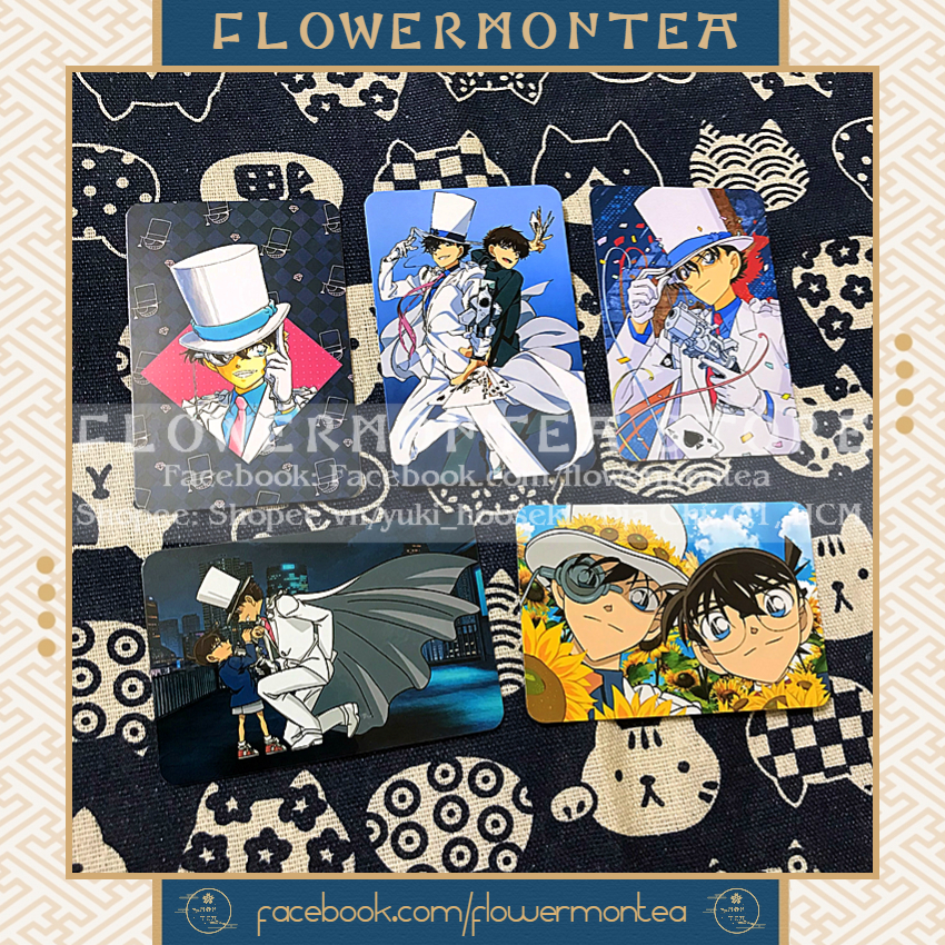 Set 5 Thẻ Hình | Card Hình Bo Góc - Detective Conan | Thám Tử Lừng Danh Conan (Kaito Kid)