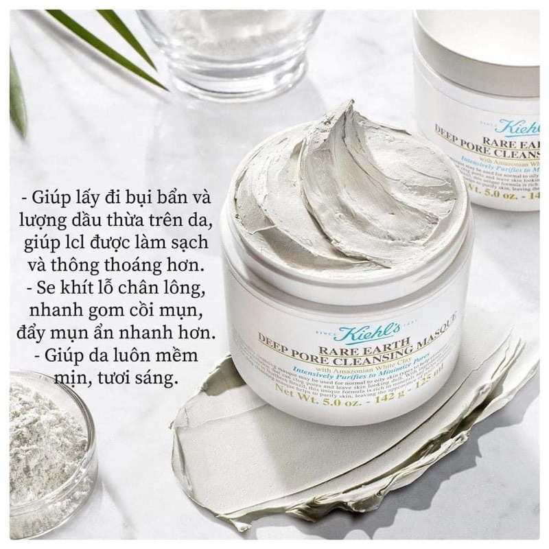 Mặt Nạ Đất Sét Kiehl s Làm Sạch Sâu Se Khít Lỗ Chân Lông, giảm mụn đầu đen, ngăn ngừa lão hóa 125ml mới | BigBuy360 - bigbuy360.vn