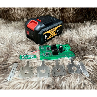 Vỏ mạch pin china có Led báo pin, 18V - 21V 5S 2P, Jack sạc đứng