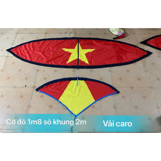 Áo diều lắp ghép cờ đỏ 1m8 sỏ khung 2m
