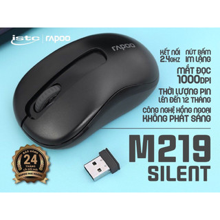Đẳng cấp Chuột Không Dây Rapoo M219 Silent/Bluetooth Đen chính hãng