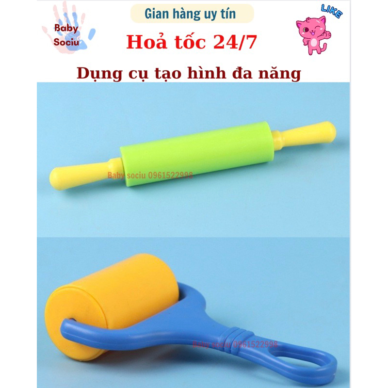Con lăn, cây lăn cầm tay dụng cụ tạo hình đất sét/cán bột/cây lăn tranh đính đá đa