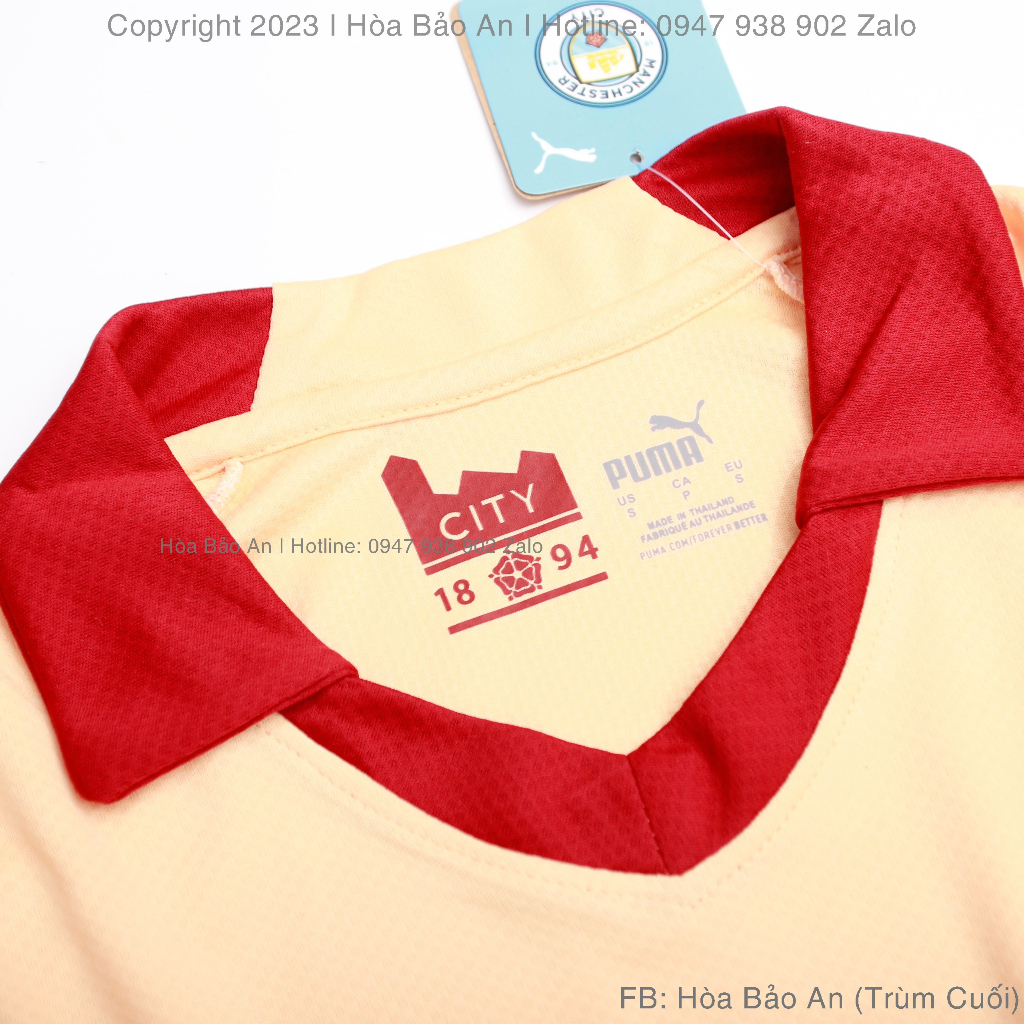 Áo Bóng Đá Manchester City 2023/24 - Áo Mancity Sân nhà 2023/24  - Vải Gai Thái Chuẩn Áo Thi Đấu