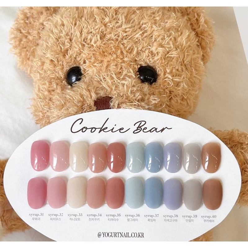 Sơn gel Yogurt set Cookie Bear 🐻 Hàn quốc