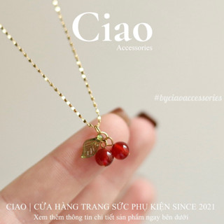 [HOẢ TỐC 1H] Dây chuyền/ Vòng cổ titan không gỉ hình trái cherry xinh xắn Chericheri Ciao