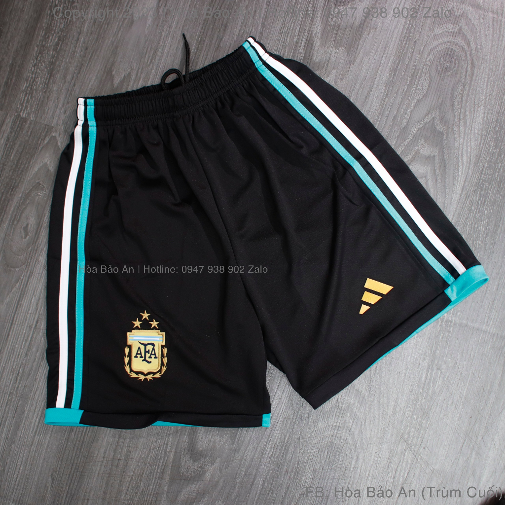 Bộ Quần Áo bóng Đá Tuyển Argentina 23/24 màu Xanh Than - Vải Thái Chuẩn Áo Thi Đấu