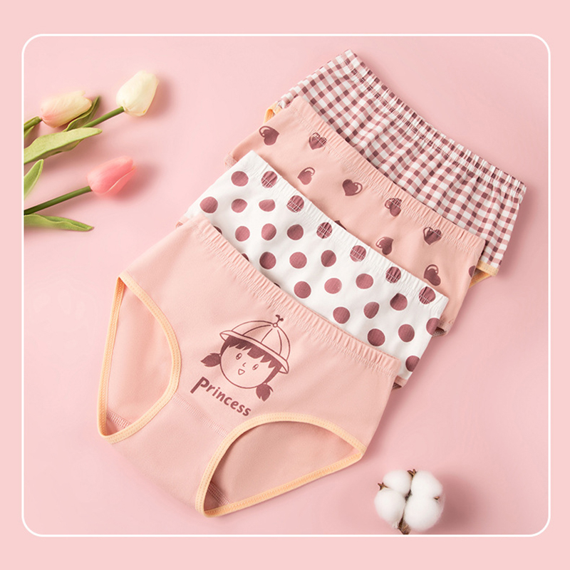 Set 4 Quần Chip Cho Bé Gái phong cách Nhật Bản siêu dễ thương