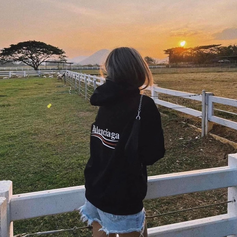 HOODIE BALENCIAGA - Hàng full tem tag vải nỉ bông dày dặn