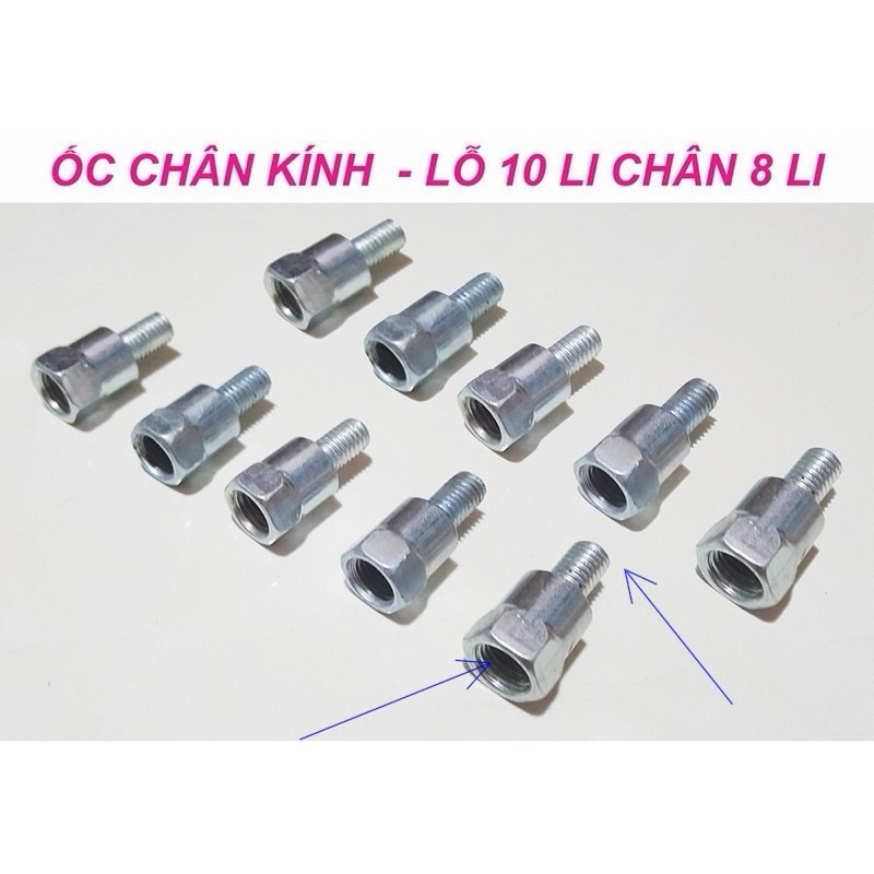 Ốc nối chân gương 8 và 10ly