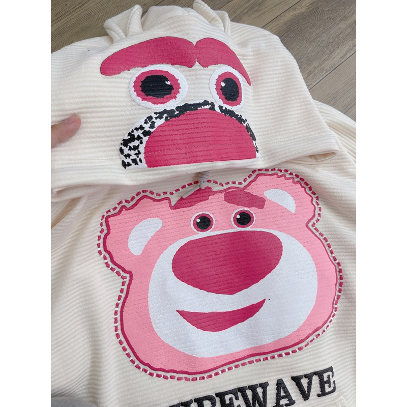 Áo hoodie có mũ kiểu dáng gấu,áo nỉ Unisex in hình gấu dâu chất nỉ lót bông dày dặn cute phong cách Ulzzang