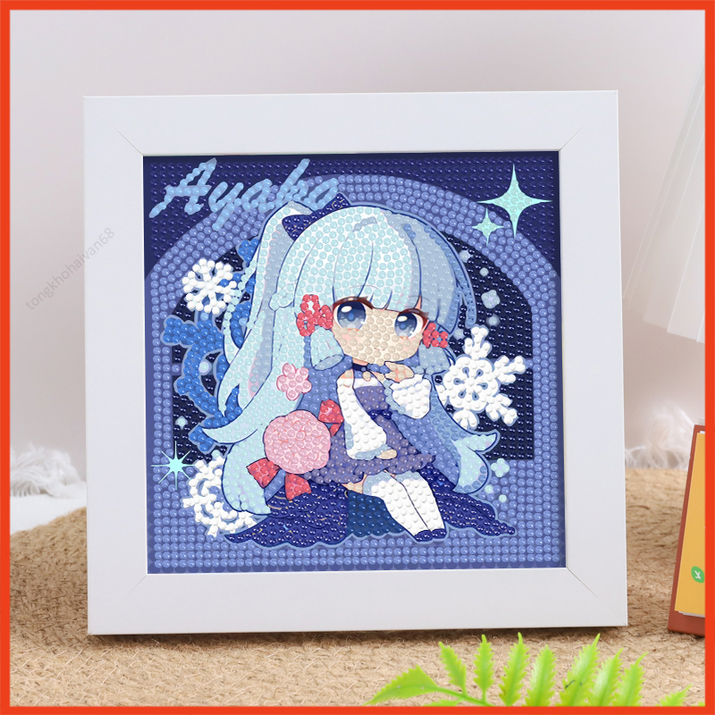 Tranh Đính Đá Ghen shin im pact, Tranh Gắn Đá Mini 5D Tự Hoàn Thành, Tăng Khả Năng Tập Chung Và Sáng Tọa Cho Bé.