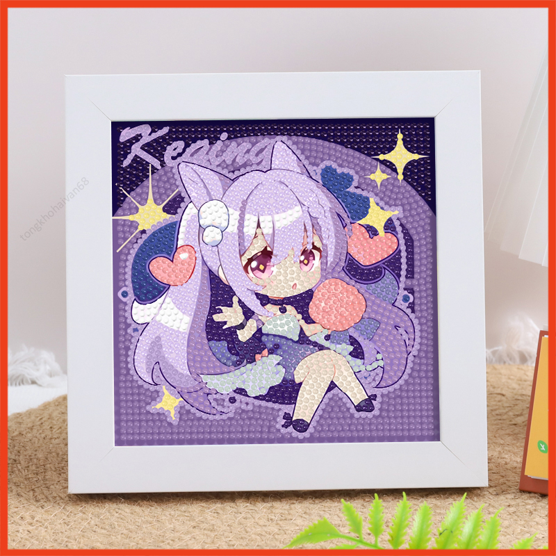 Tranh Đính Đá Ghen shin im pact, Tranh Gắn Đá Mini 5D Tự Hoàn Thành, Tăng Khả Năng Tập Chung Và Sáng Tọa Cho Bé.