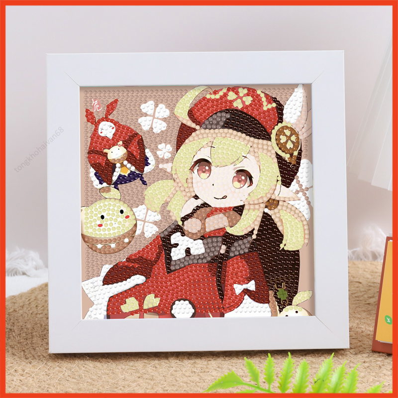 Tranh Đính Đá Ghen shin im pact, Tranh Gắn Đá Mini 5D Tự Hoàn Thành, Tăng Khả Năng Tập Chung Và Sáng Tọa Cho Bé.