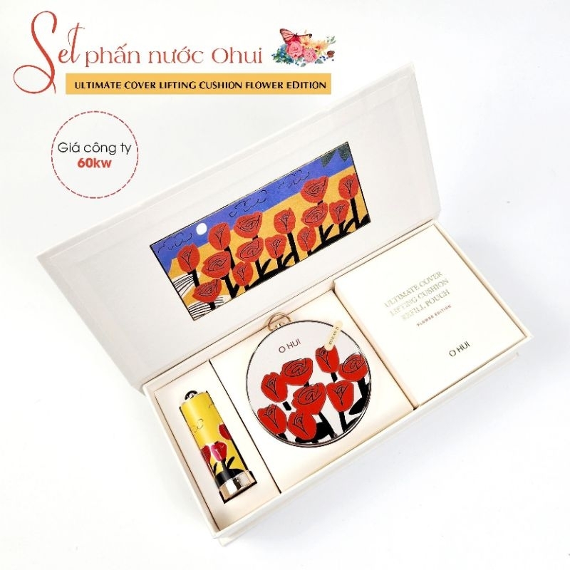 Phấn Nước Cushion Ohui Ultimate Cover Lifting Phiên Bản Hoa tháng 8