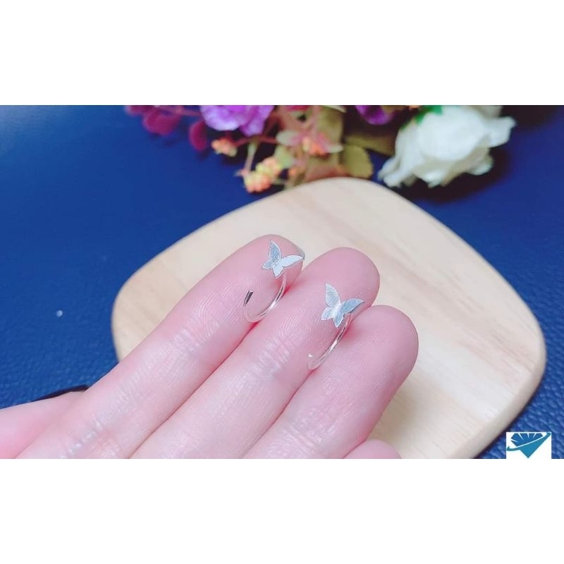 BÔNG TAI BƯỚM DẠNG MÓC BẠC TA- BÔNG TAI BẠC