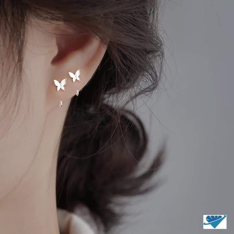 BÔNG TAI BƯỚM DẠNG MÓC BẠC TA- BÔNG TAI BẠC