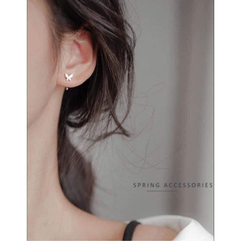 BÔNG TAI BƯỚM DẠNG MÓC BẠC TA- BÔNG TAI BẠC