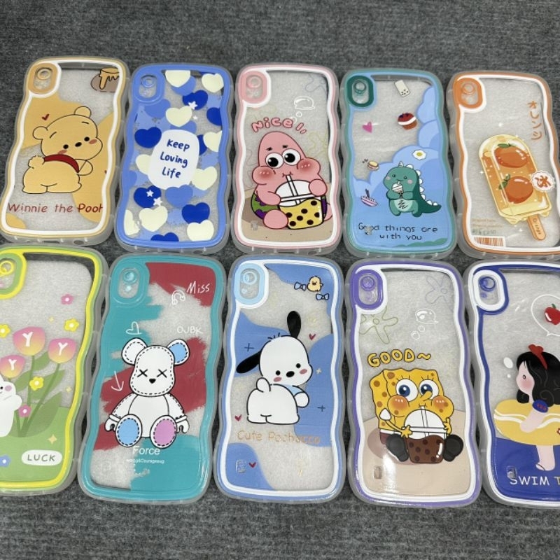 Case ốp lưng Samsung A10 dẻo nhiều hình siêu dễ thương viền lượn sóng bảo vệ camera