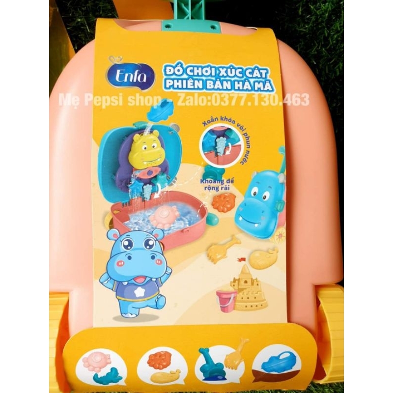 Vali đồ chơi xúc cát quay nước hà mã enfa🌹🌹 freeship 🌹🌹 hkm sữa