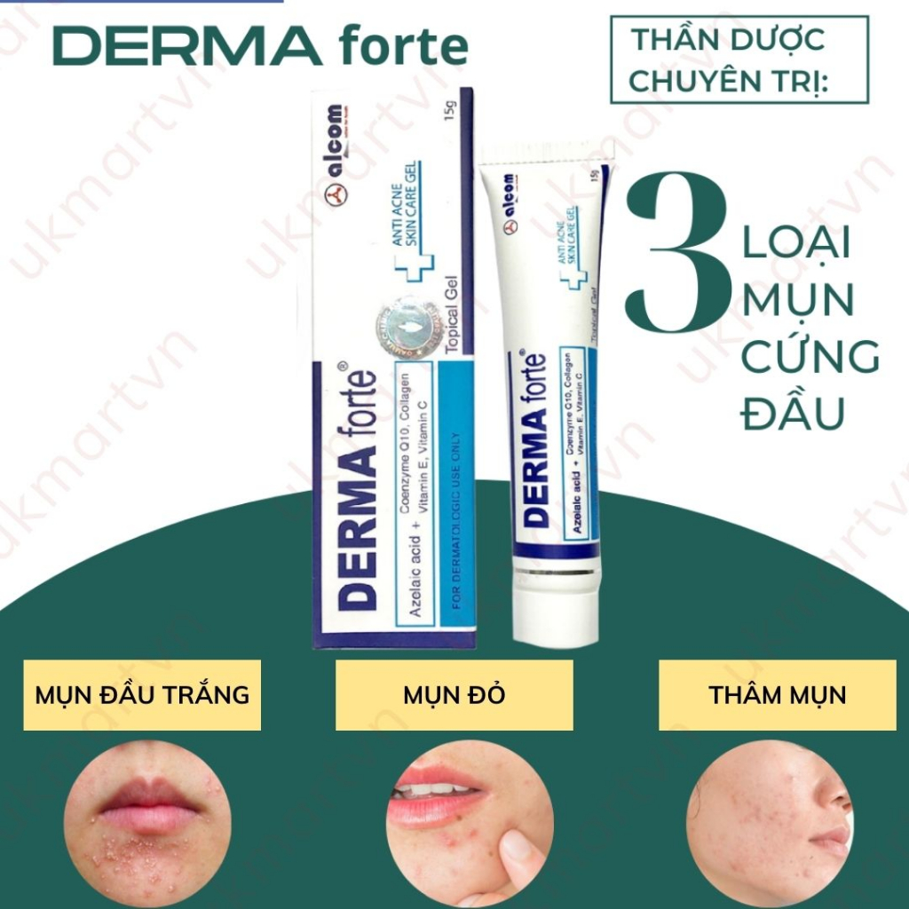 Gel Derma Forte giảm mụn, mờ thâm sẹo bản thường/ advanced 15g