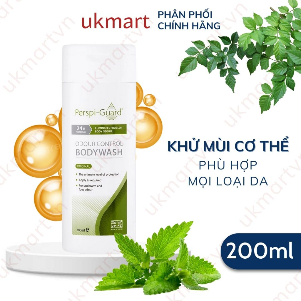 Sữa Tắm Perspi-Guard Ngăn Mồ Hôi, Kiểm Soát Mùi 200ml Odour Control Body Wash