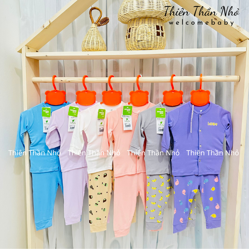 Bộ cài chéo sơ sinh chất thun lạnh mềm cho bé 0-6m