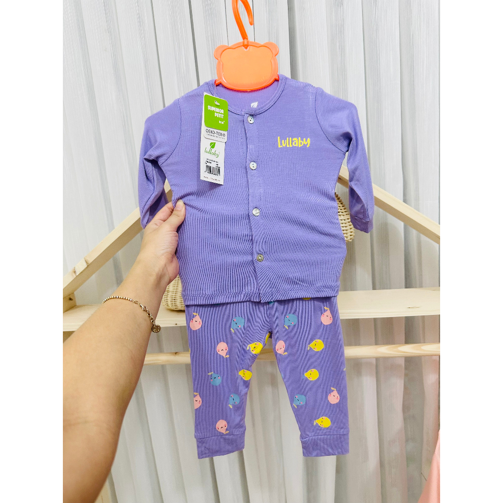 Bộ cài chéo sơ sinh chất thun lạnh mềm cho bé 0-6m