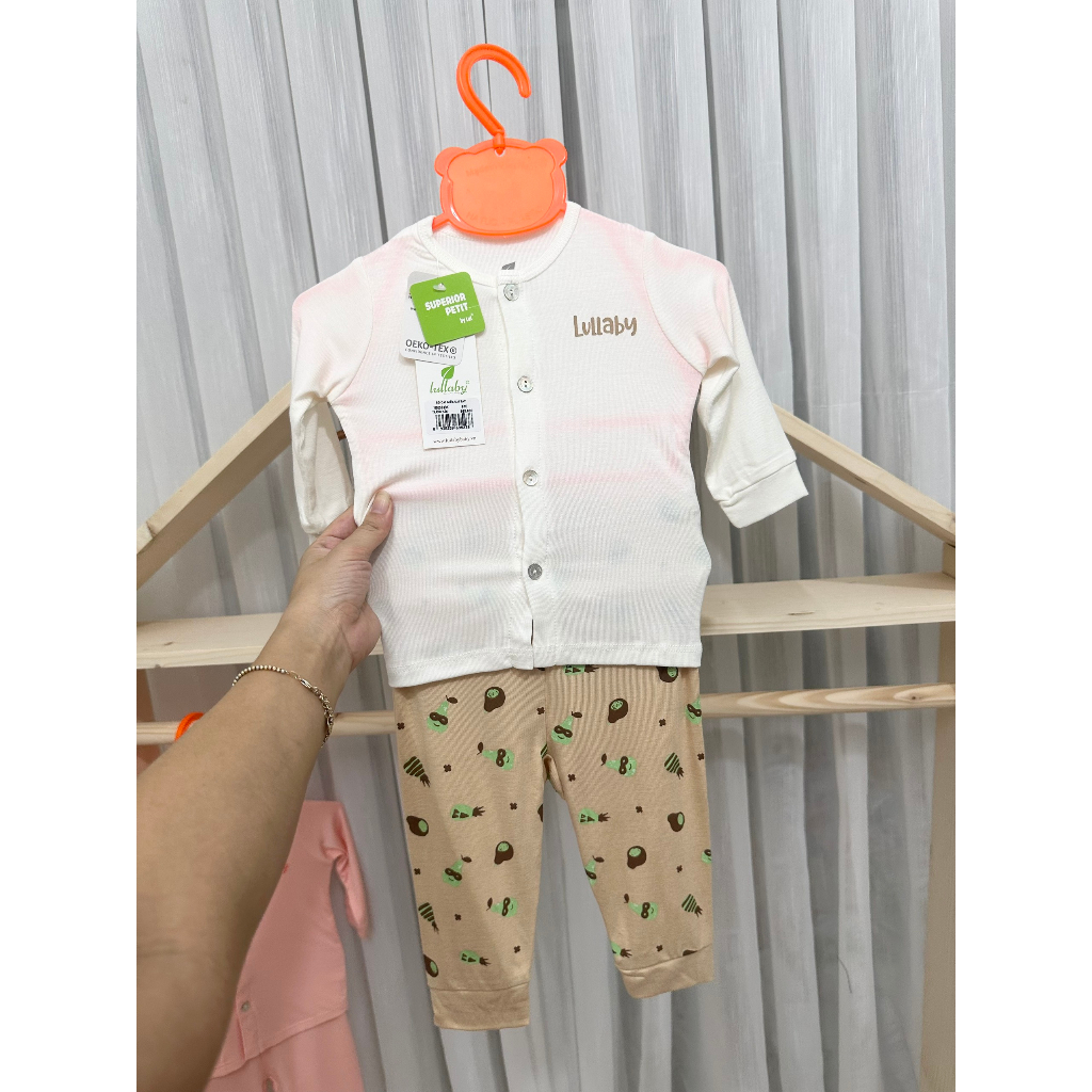 Bộ cài chéo sơ sinh chất thun lạnh mềm cho bé 0-6m