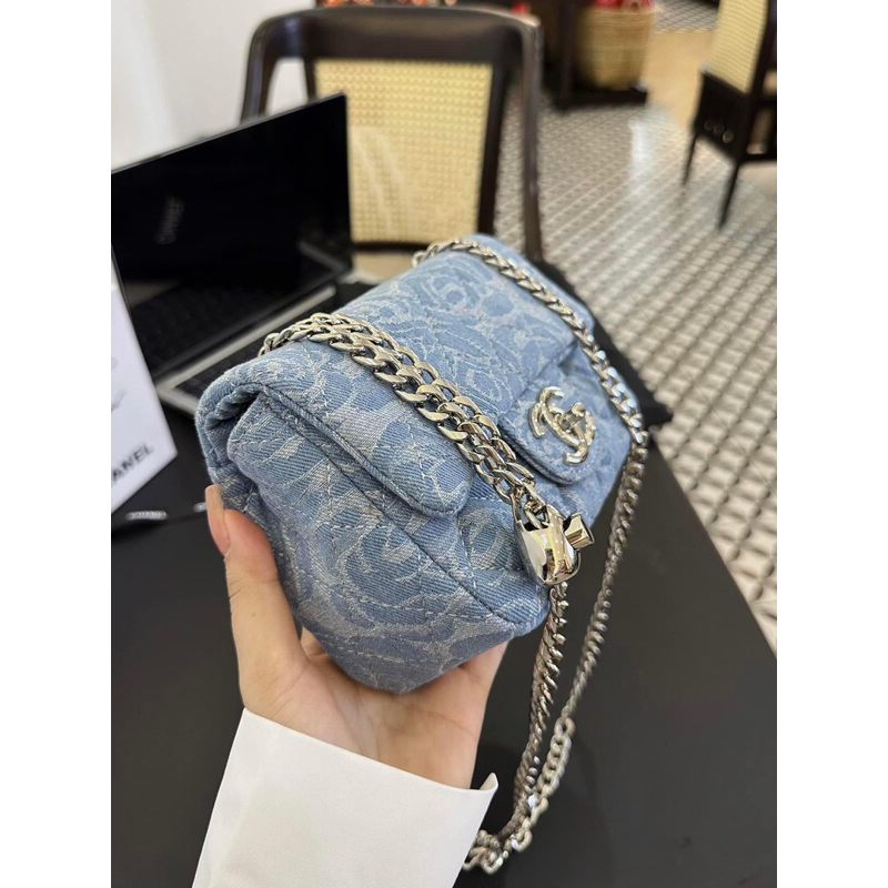 Túi Xách Nữ Denim Hoa Hồng Mẫu Hotrend