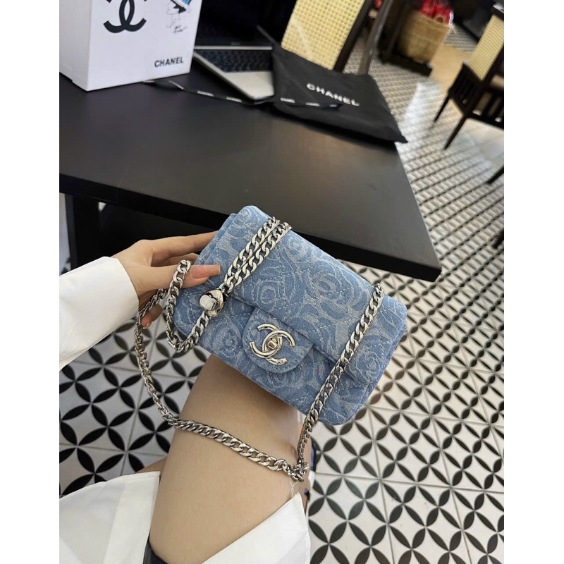 Túi Xách Nữ Denim Hoa Hồng Mẫu Hotrend