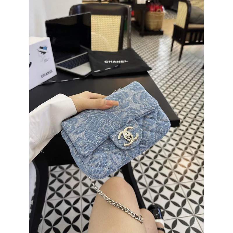 Túi Xách Nữ Denim Hoa Hồng Mẫu Hotrend