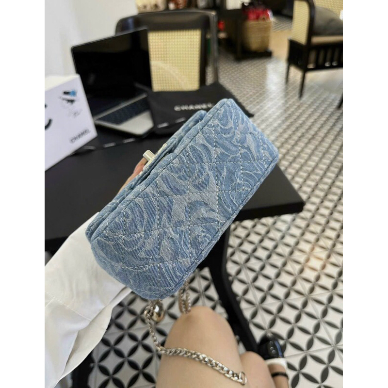 Túi Xách Nữ Denim Hoa Hồng Mẫu Hotrend